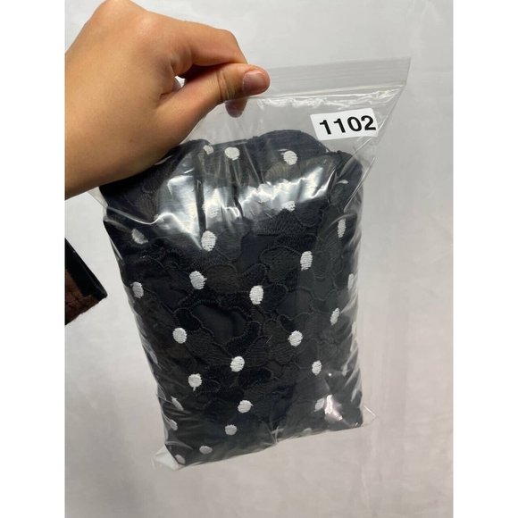 Bardot One Shoulder Lace Long Puff Sleeve Black and White Mini Dress Sz 12 - Picture 7 of 7